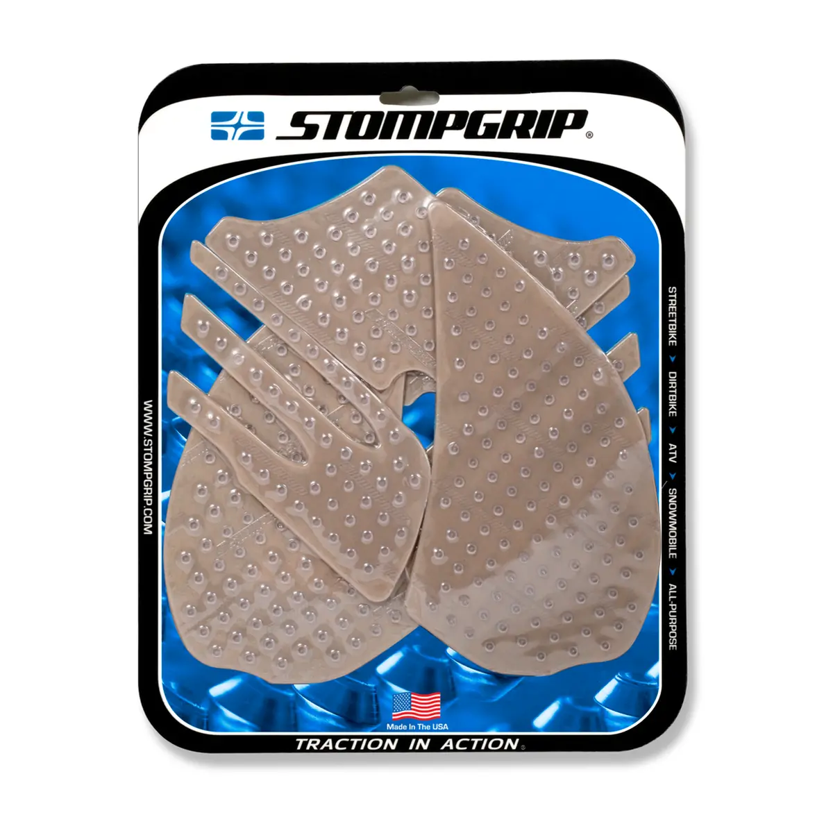 Stompgrip Volcano Tank Grips Clear For Kawasaki Ninja Zx-14 06-11/Zzr1400 Abs 06-11 1