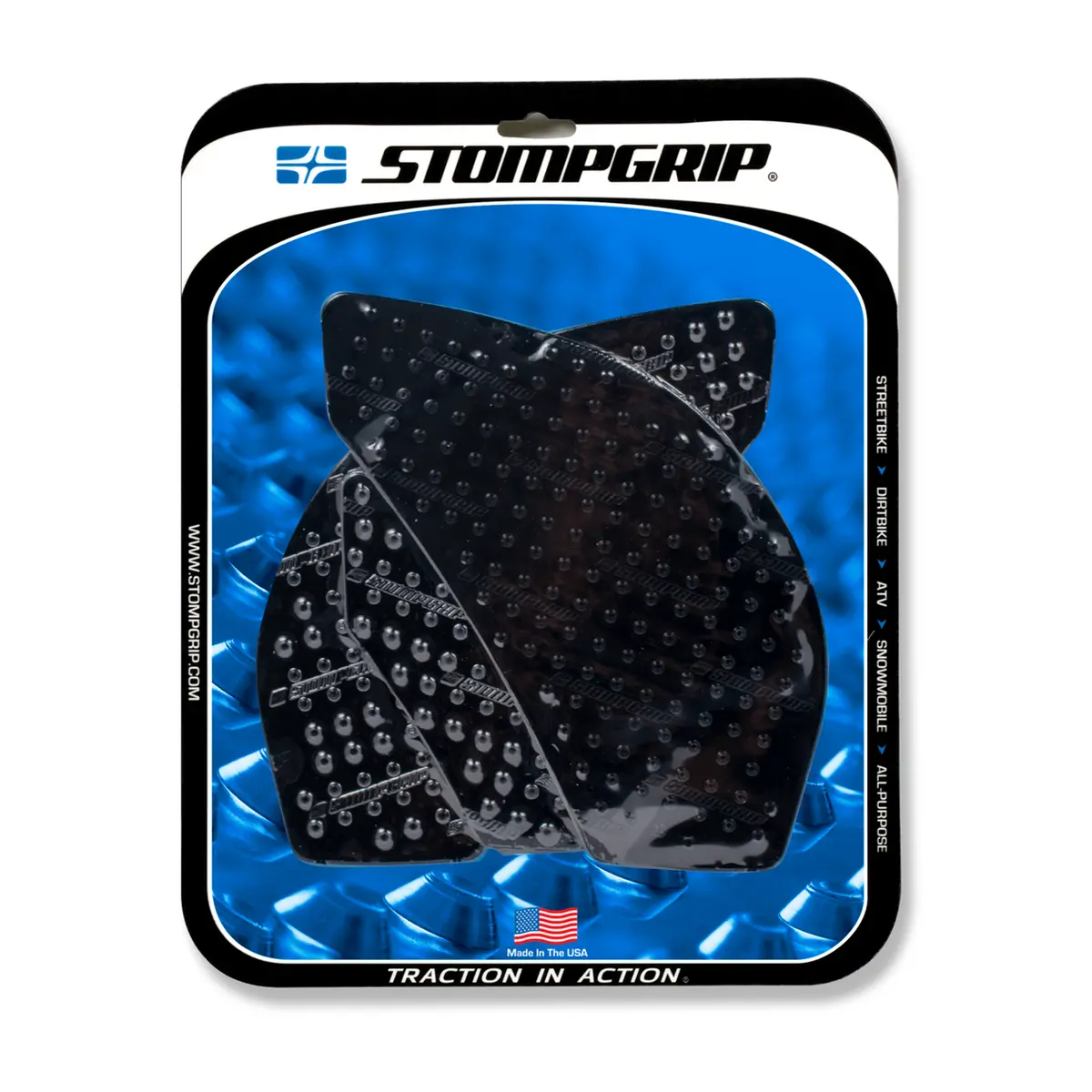 Stompgrip Volcano Tank Grips Black For Kawasaki Ninja Zx-6R Models 1