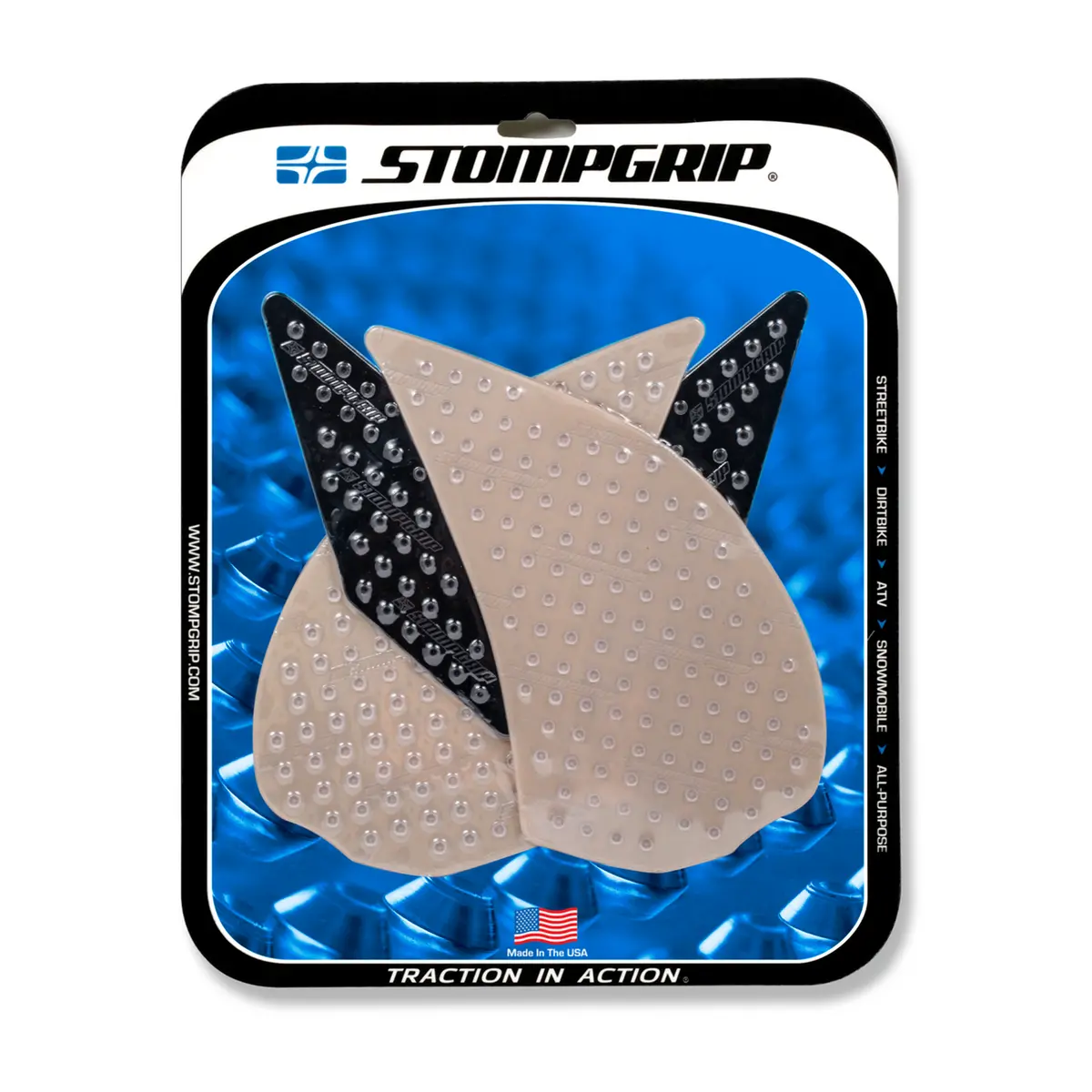 Stompgrip Volcano Tank Grips Clear For Kawasaki Z1000 10-15/Z1000 Abs 12-16 1