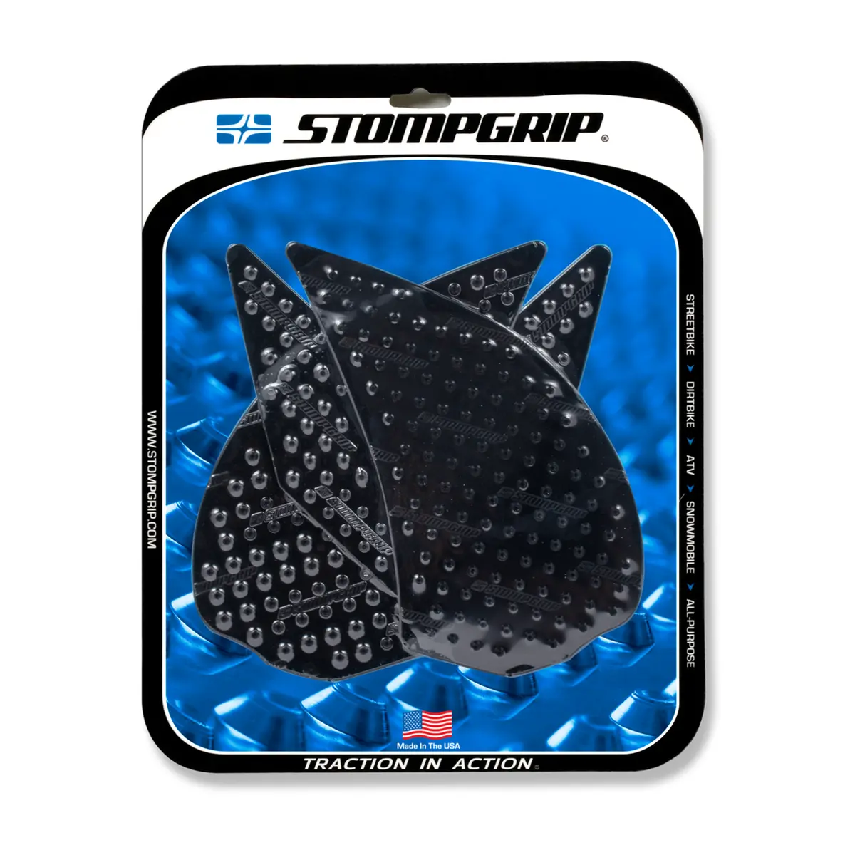 Stompgrip Volcano Tank Grips Black For Kawasaki Z1000 10-15/Z1000 Abs 12-16 1
