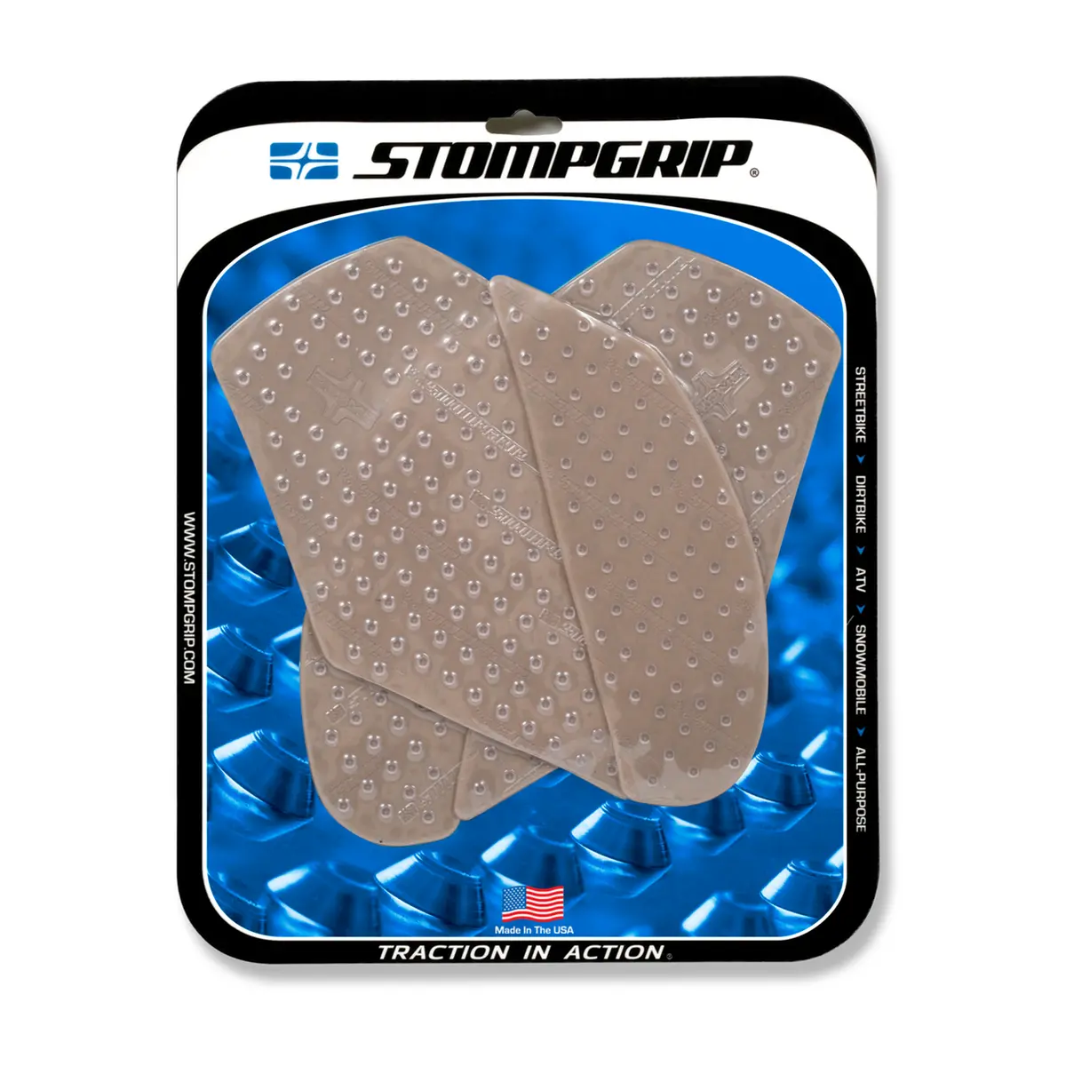 Stompgrip Volcano Tank Grips Clear For Kawasaki Ninja Zx-10R Models 1