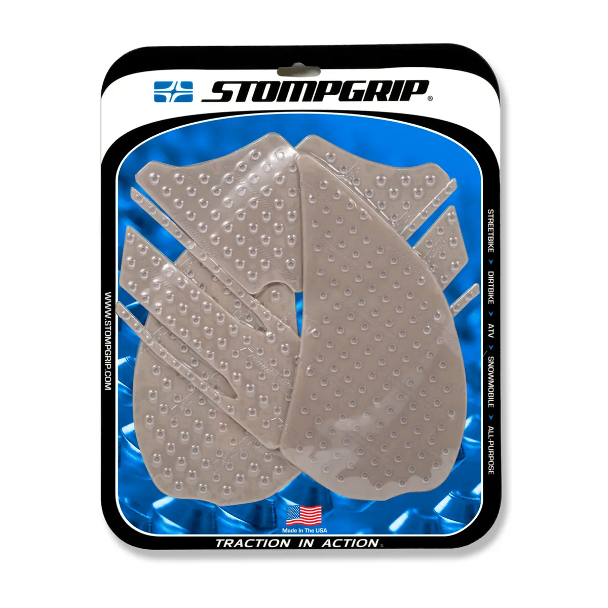 Stompgrip Volcano Tank Grips Clear For Kawasaki Ninja Zx-14/Zx-14R/Zzr1400 Models 1