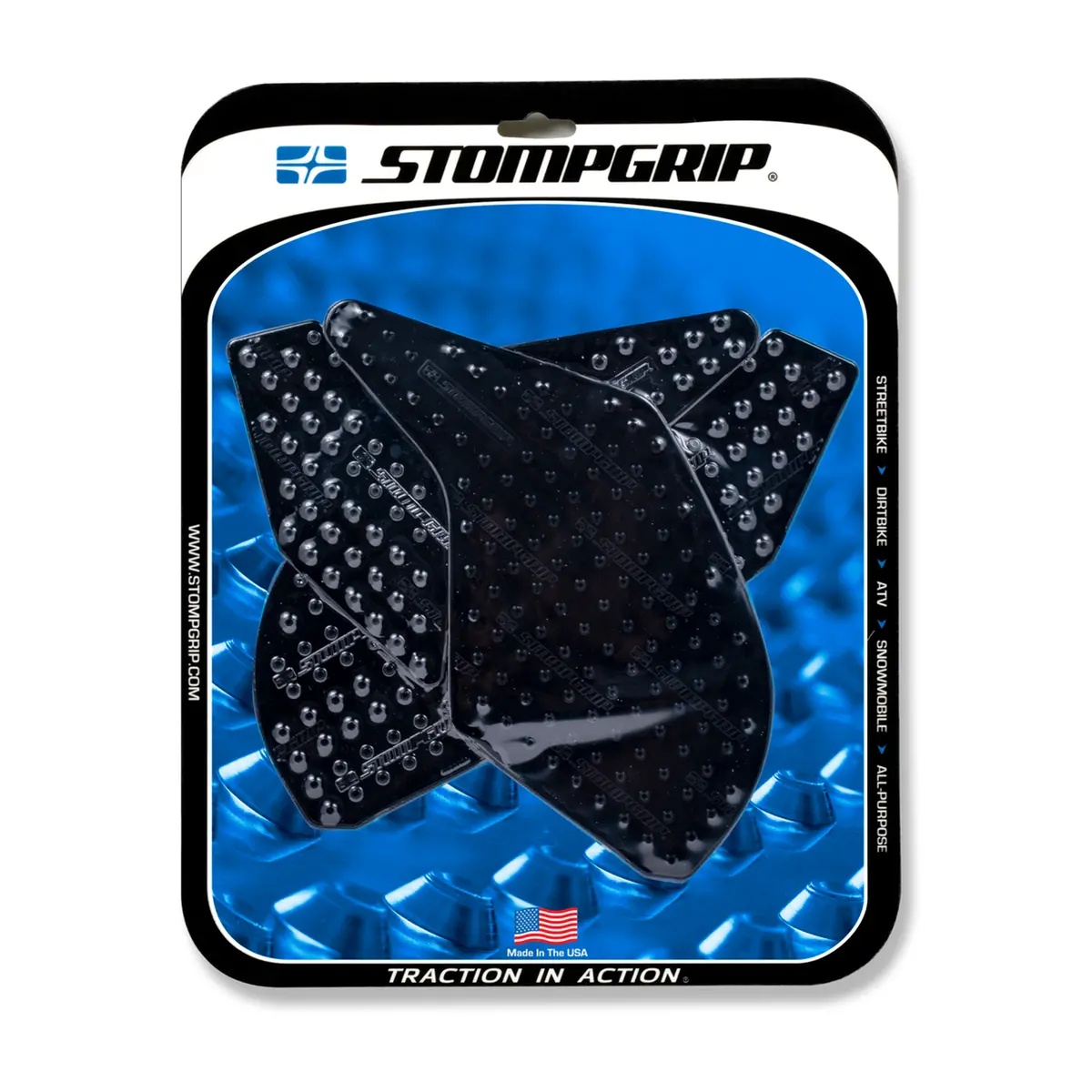 Stompgrip Volcano Tank Grips Black For Kawasaki Ninja 250/Z250sl/Ninja 300/Z300 Models 1