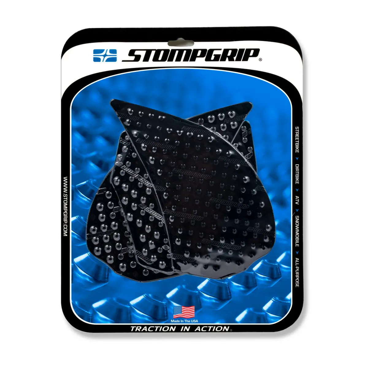 Stompgrip Volcano Tank Grips Black For Kawasaki Ninja 1000/Z1000sx 1