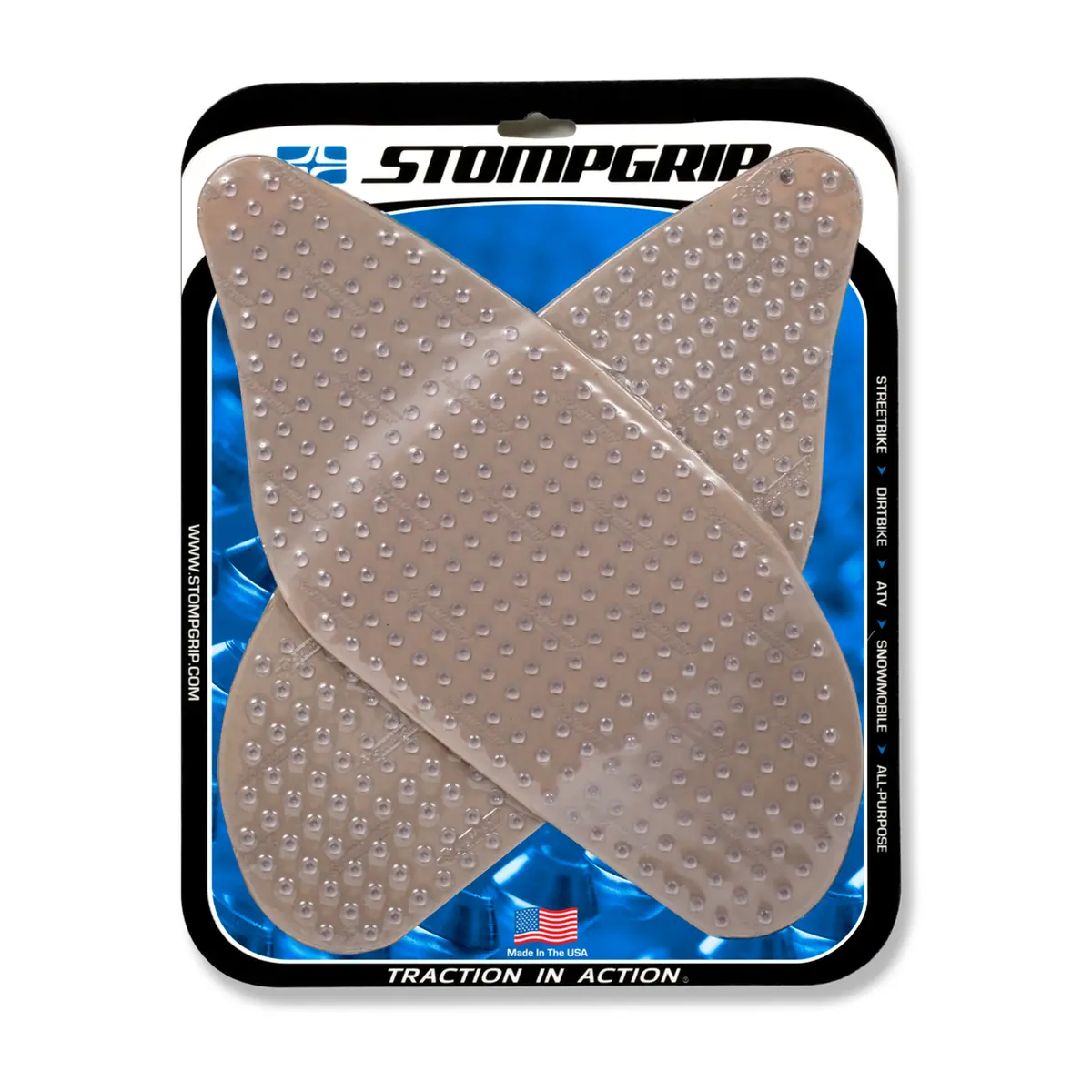 Stompgrip Volcano Tank Grips Clear For Suzuki Gsx-R600 04-05/Gsx-R750 04-05 1