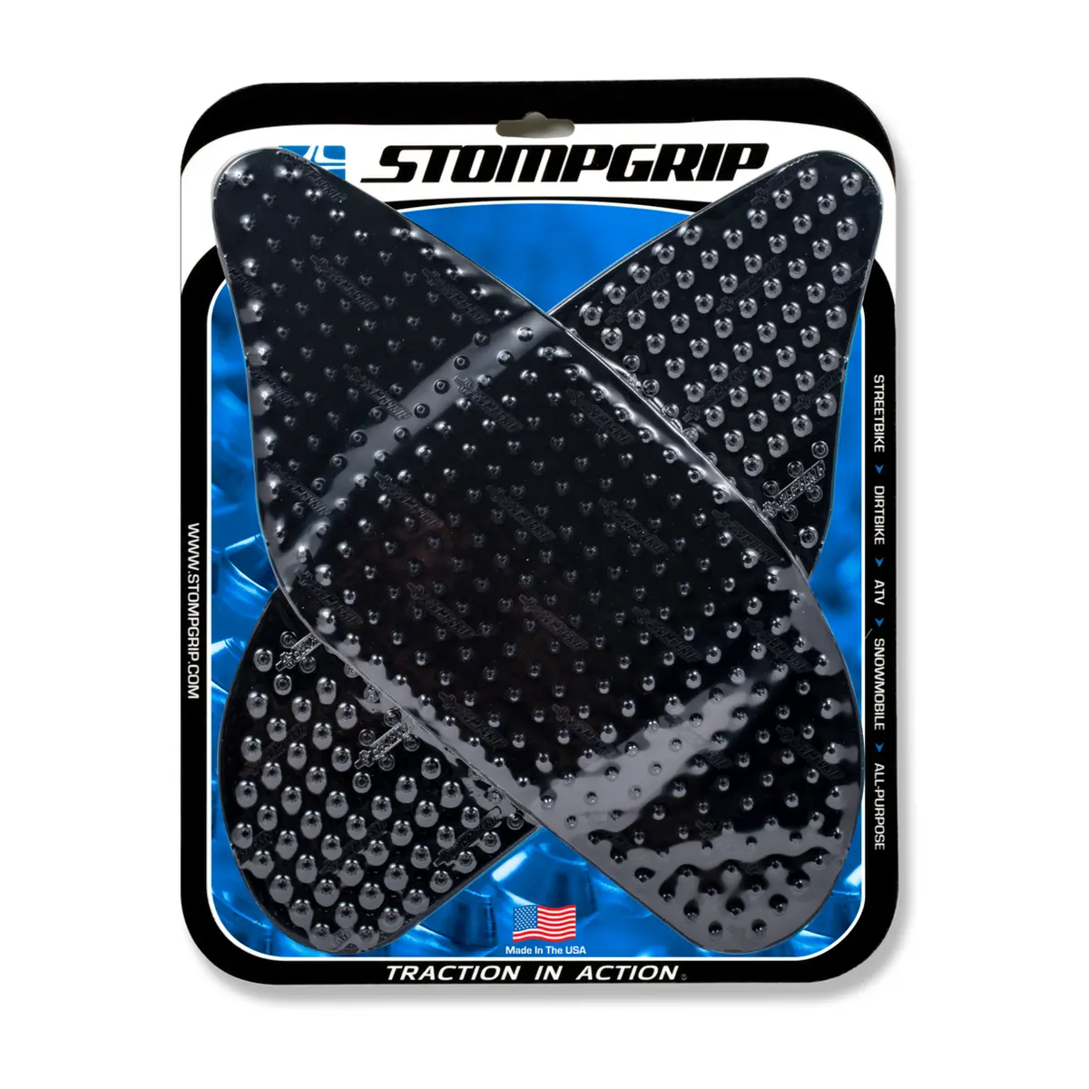 Stompgrip Volcano Tank Grips Black For Suzuki Gsx-R600 04-05/Gsx-R750 04-05 1