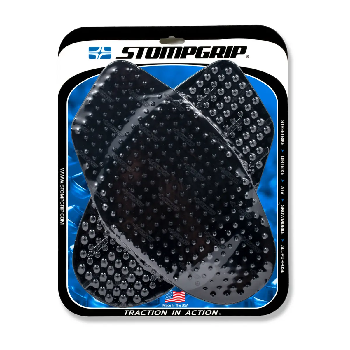 Stompgrip Volcano Tank Grips Black For Suzuki Gsx-R1000 05-06 1