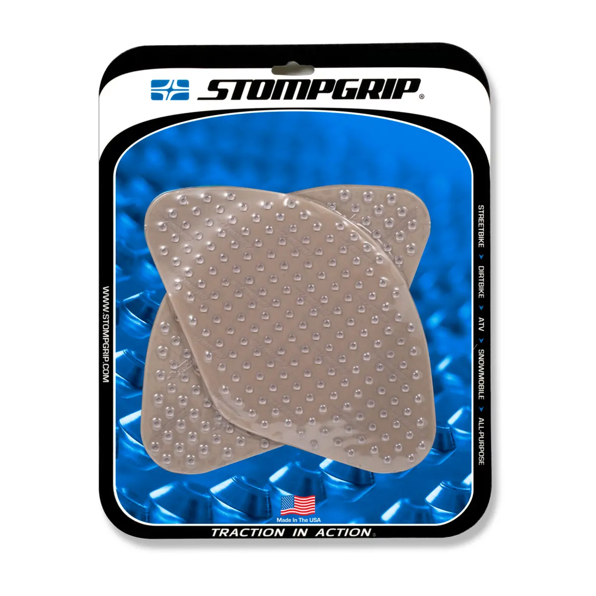Stompgrip Volcano Tank Grips Clear For Bmw R 1200 Gs/R 1200 Gs Adventure/Suzuki Sv1000/Sv650/Sv650s 1