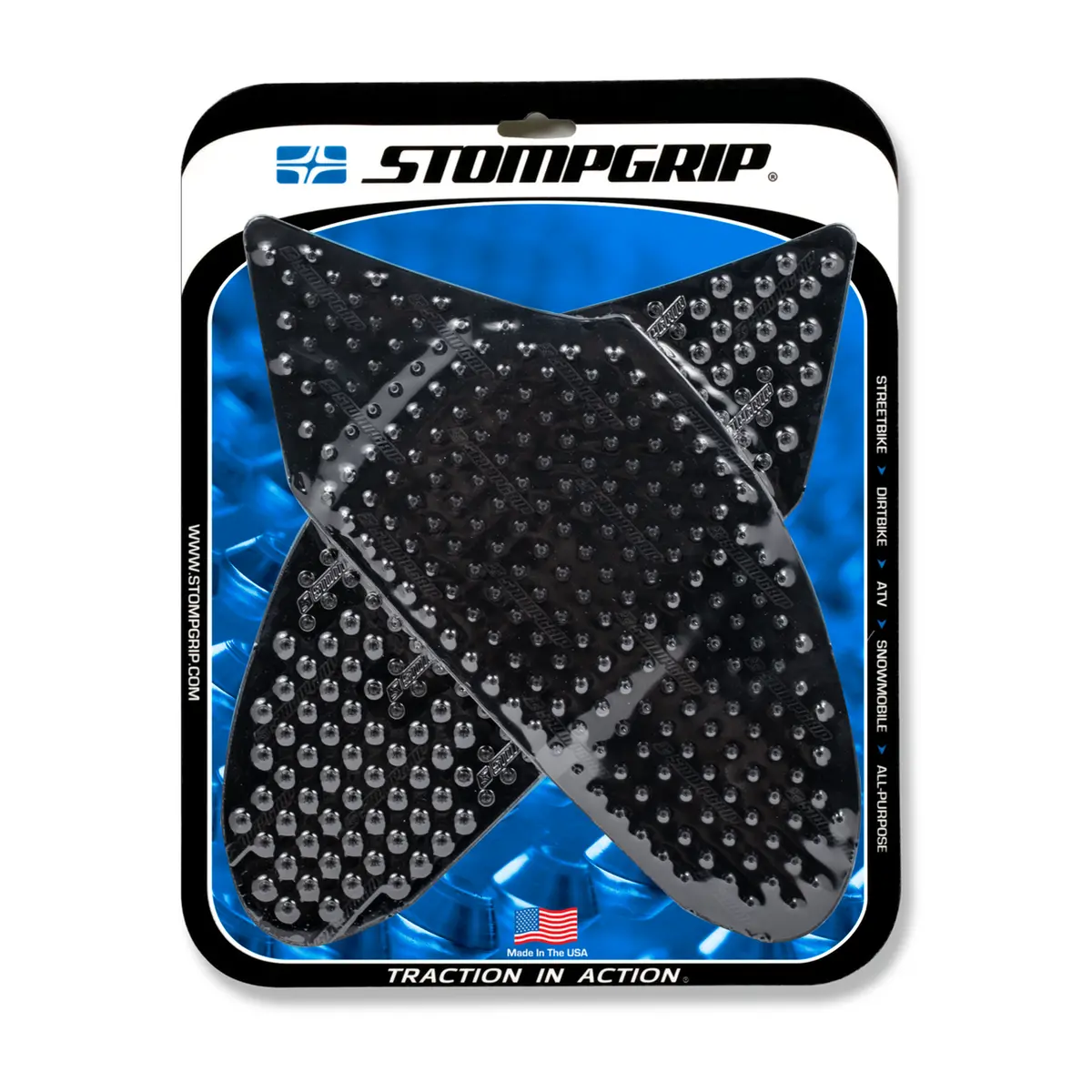 Stompgrip Volcano Tank Grips Black For Suzuki Gsx-R600 06-07/Gsx-R750 06-07 1