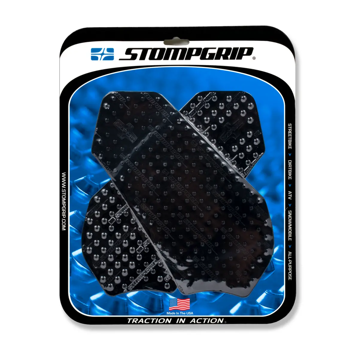 Stompgrip Volcano Tank Grips Black For Suzuki Gsx-R600 11-19/Gsx-R750 11-19 1
