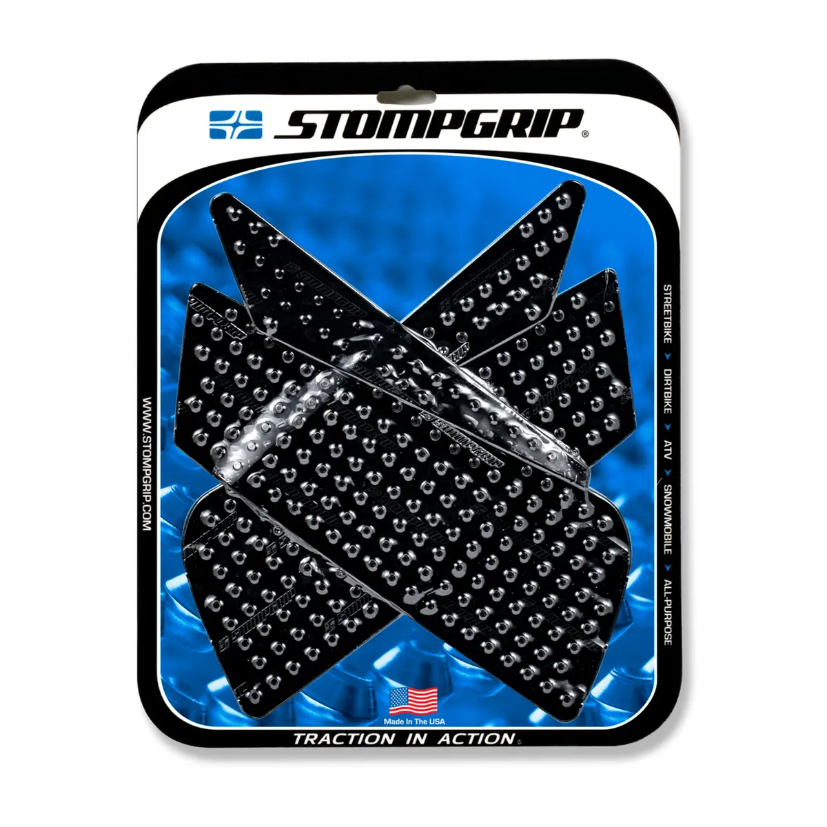 Stompgrip Volcano Tank Grips Black For Ducati Streetfighter 09-13/Streetfighter 848 12-15/848 08-13/1098 07-08/1198 09-11 1