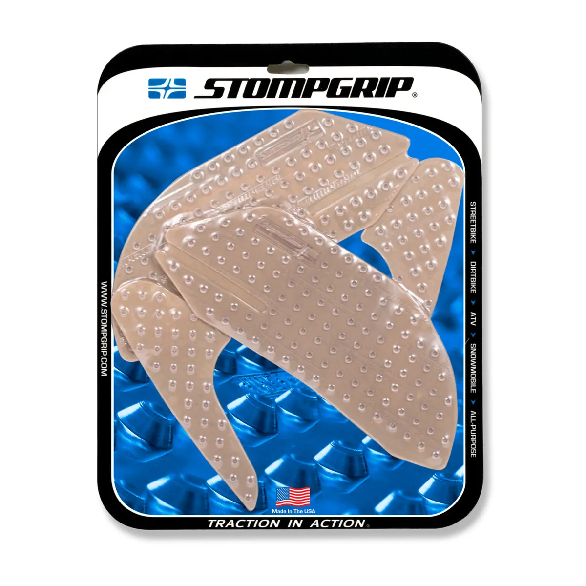 Stompgrip Volcano Tank Grips Clear For Ducati 899/959/1199/1299 Panigale Models 1