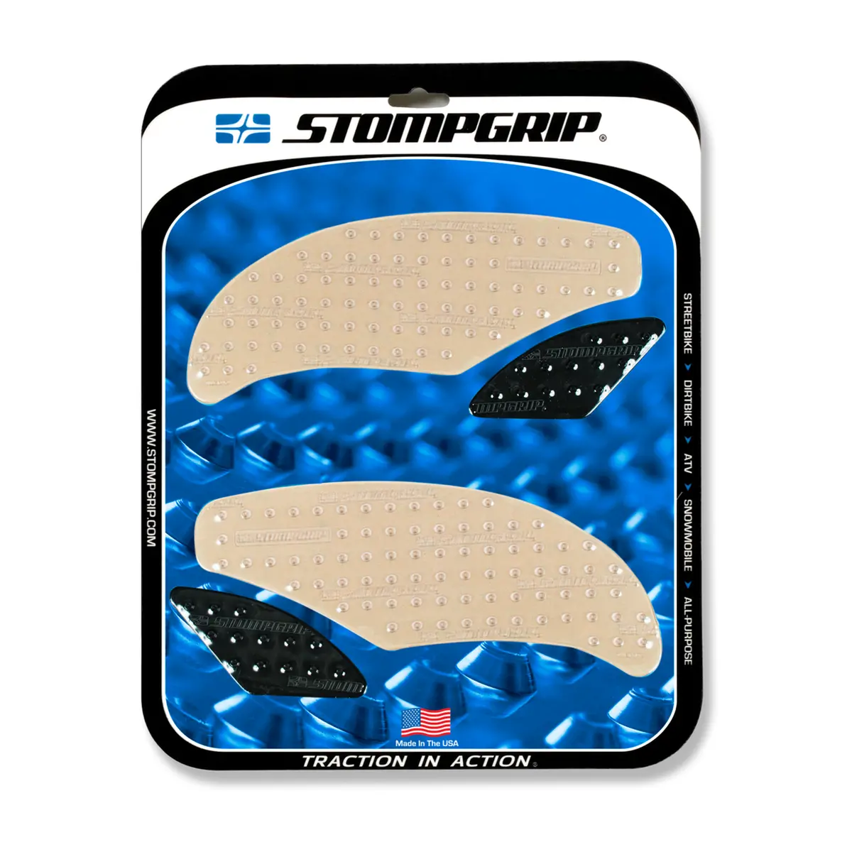 Stompgrip Volcano Tank Grips Clear For Triumph Speed 94/Speed 94R 15-17/Speed Triple Abs/Speed Triple R Abs 11-15 1