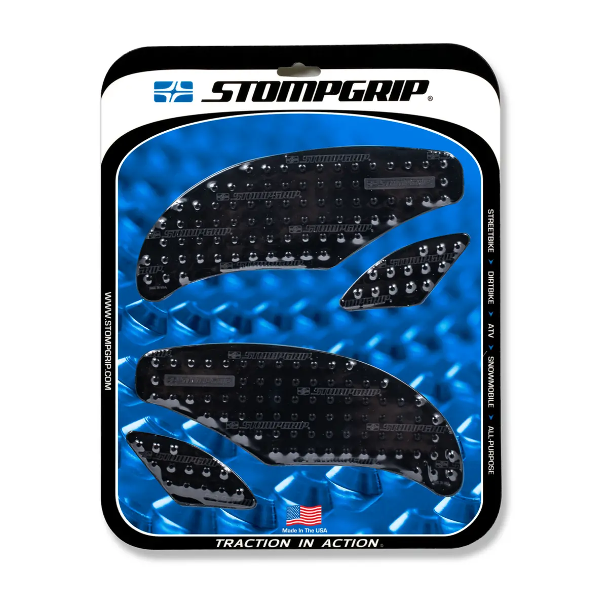 Stompgrip Volcano Tank Grips Black For Triumph Speed 94/Speed 94R 15-17/Speed Triple Abs/Speed Triple R Abs 11-15 1