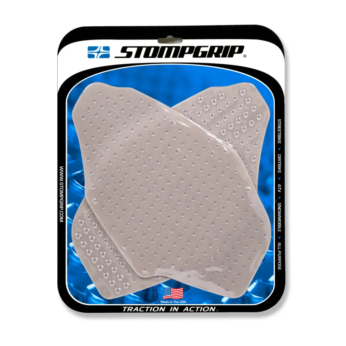 Stompgrip Volcano Tank Grips Clear For Bmw K1300s 09-16/K 1200 S 03-09 1