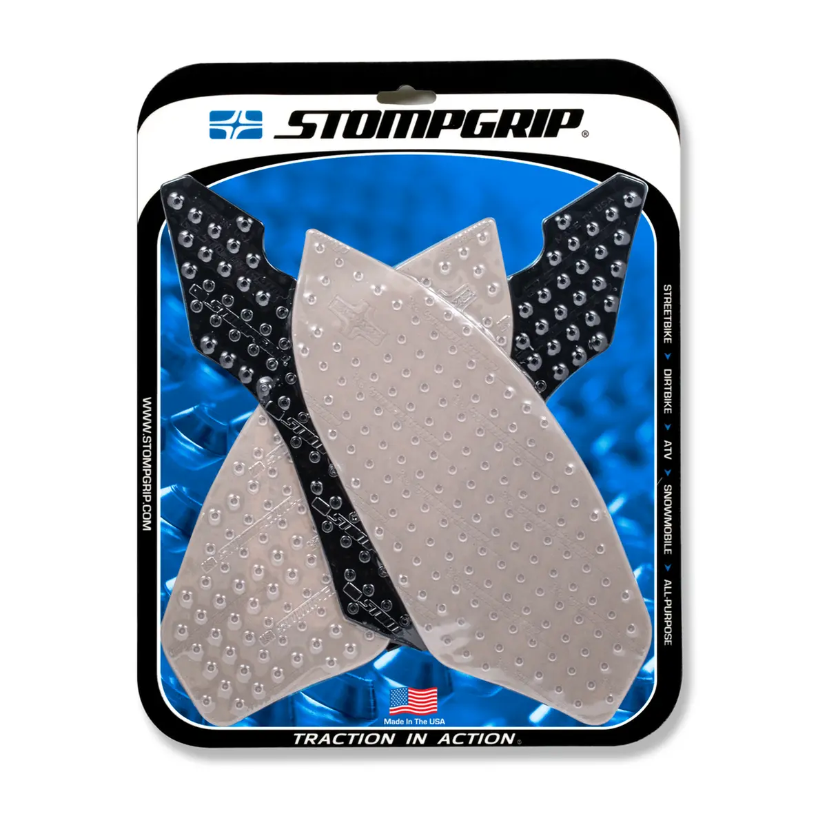 Stompgrip Volcano Tank Grips Clear For Bmw S 1000 Rr 09-14/Hp4 13-15 1