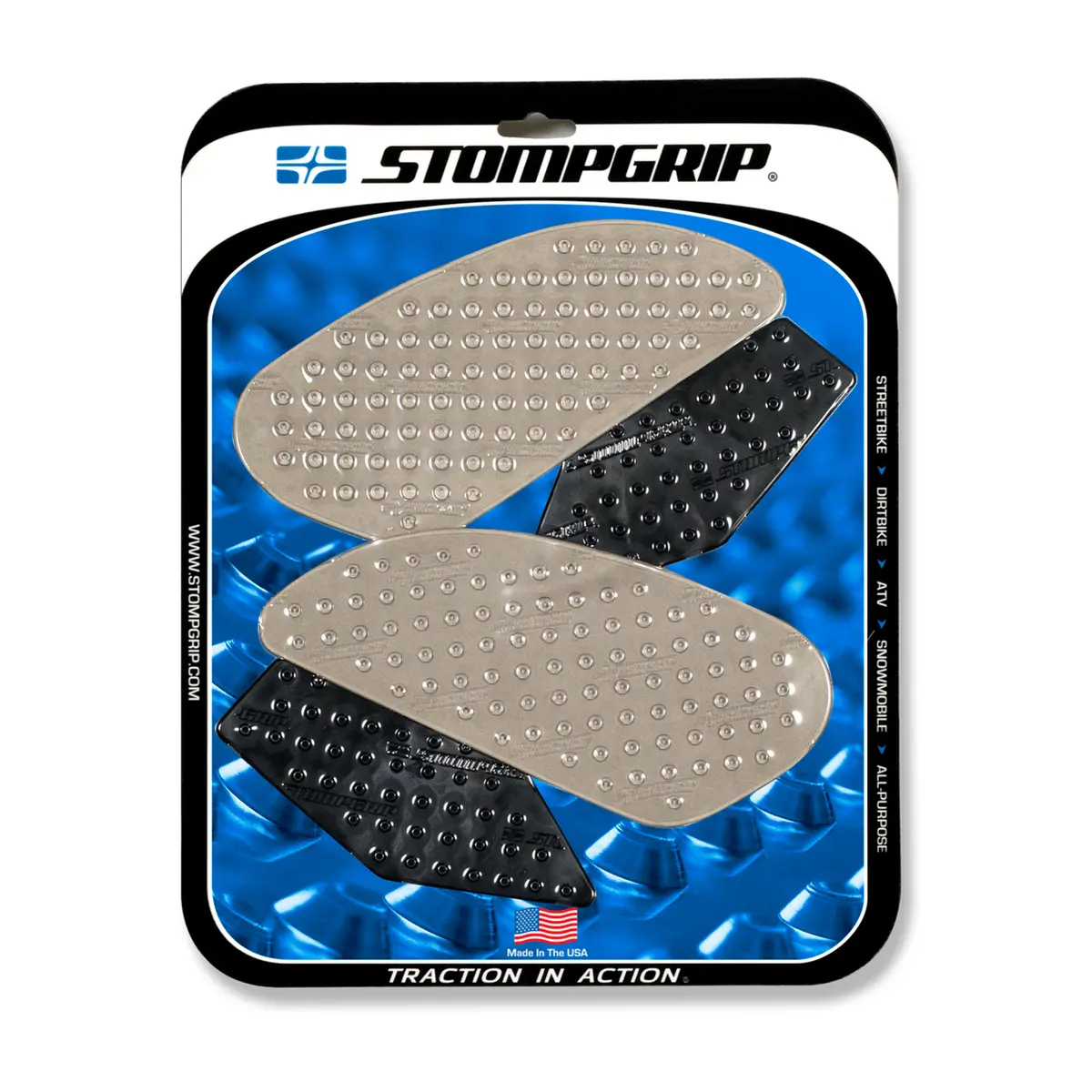 Stompgrip Volcano Tank Grips Clear For Honda Interceptor 14-15/Interceptor Dlx 14-15/Vfr800f 14-15 1