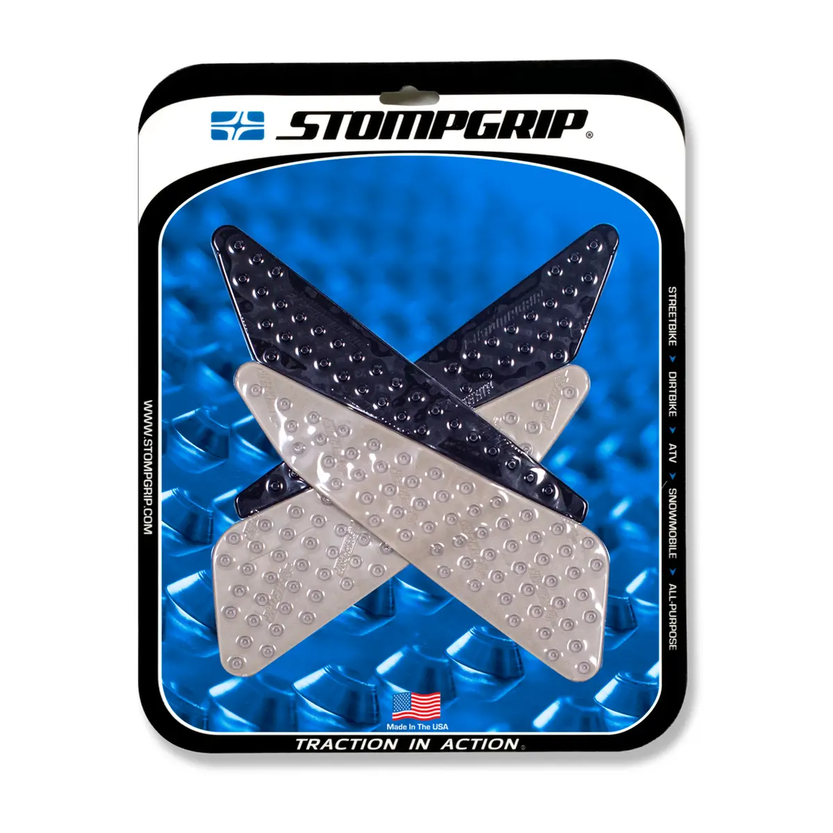 Stompgrip Volcano Tank Grips Clear For Yamaha Fz-07 15-17/Mt-07 15-17/Mt-07 Moto Cage 15-17 1