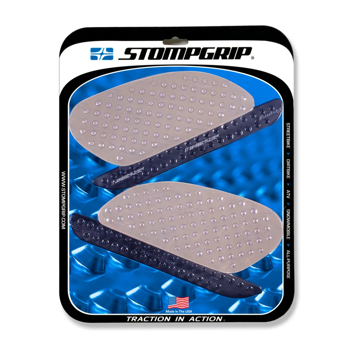 Stompgrip Volcano Tank Grips Clear For Kawasaki Ninja H2 15-19/Ninja H2 Carbon 17-19/Ninja H2 R 15-19 1