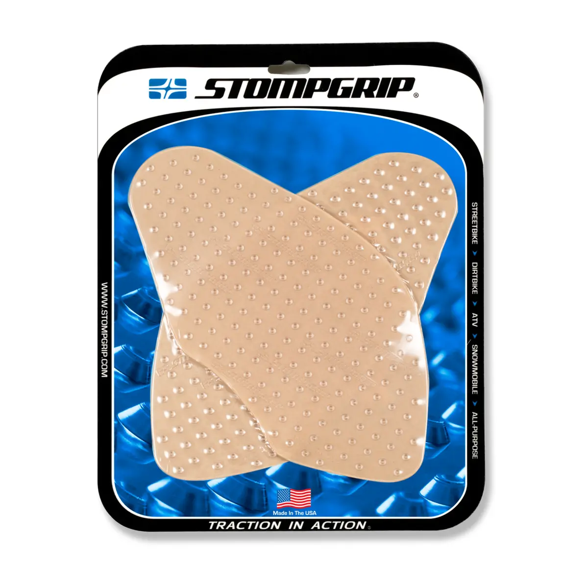 Stompgrip Volcano Tank Grips Clear For Ducati Monster 1200 Models/797/821 Models/Suzuki V-Strom 650 Abs/650 Xt Abs/650 Xt Touring 1