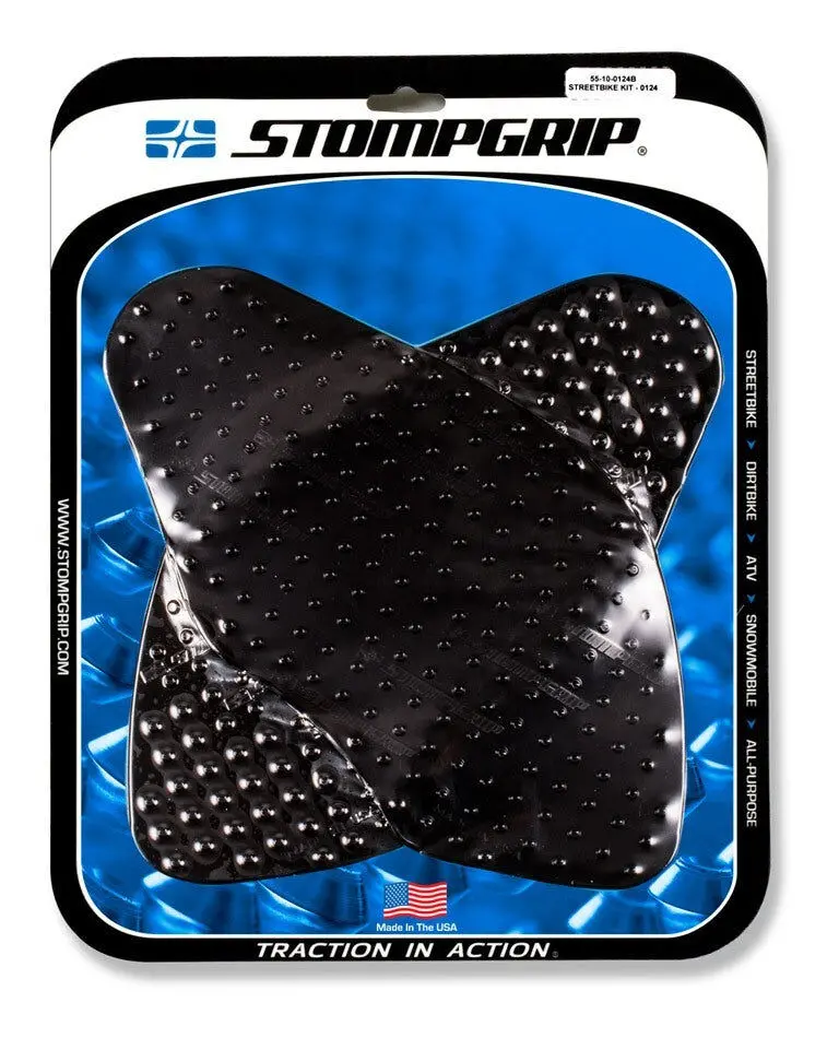 Stompgrip Volcano Streetbike Tank Grips Black For Ducati Monster 1200 14-21/Monster 821 15-20/Suzuki V-Strom 17-19 1