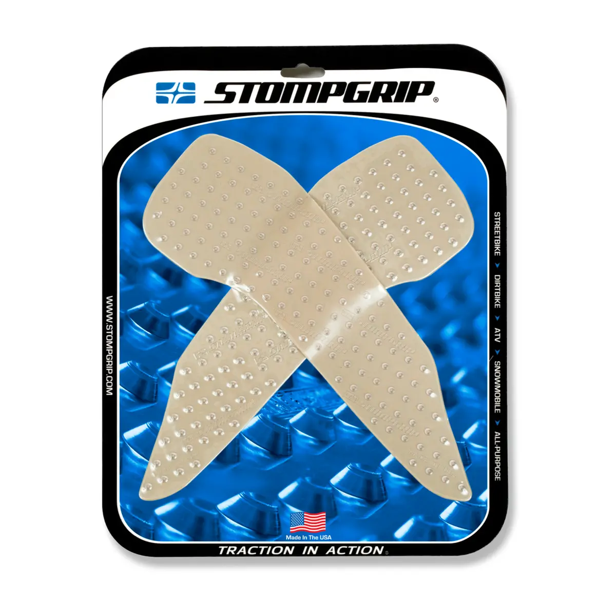 Stompgrip Volcano Tank Grips Clear For Ducati Multistrada 1200 Enduro/Enduro Pro/Multistrada 1260 Enduro/Honda Africa Twin 16-19 1
