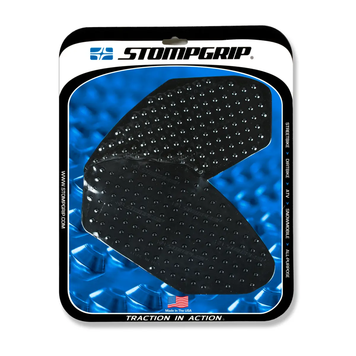 Stompgrip Volcano Tank Grips Black For Kawasaki Ninja 650 Abs Models/Z400 Abs/Z650 Abs 1