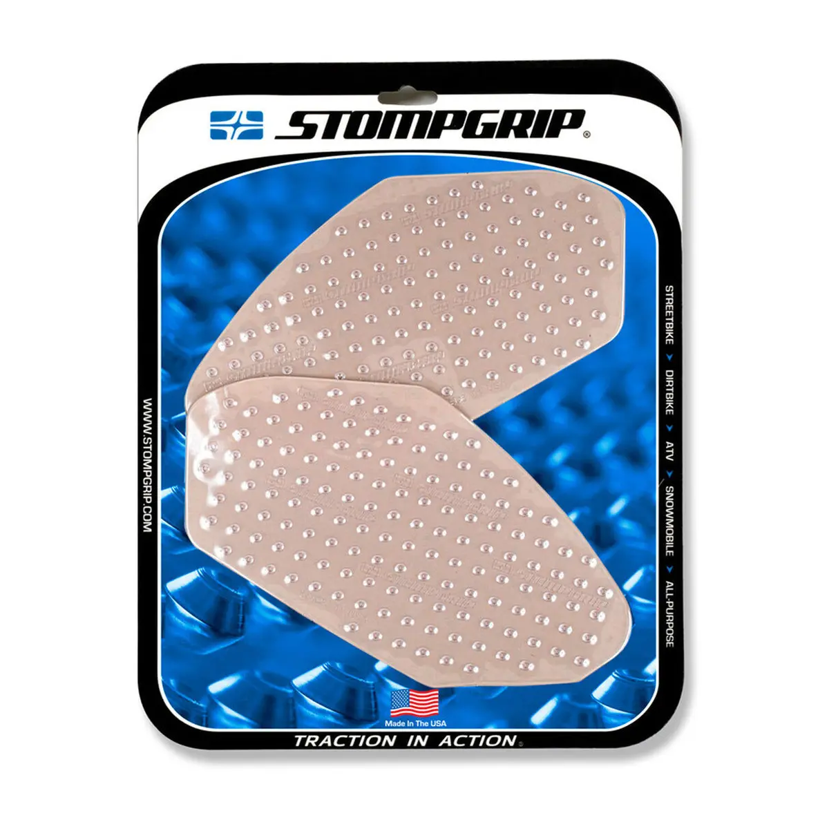 Stompgrip Volcano Tank Grips Clear For Kawasaki Ninja 650 Abs Models/Z400 Abs/Z650 Abs 1