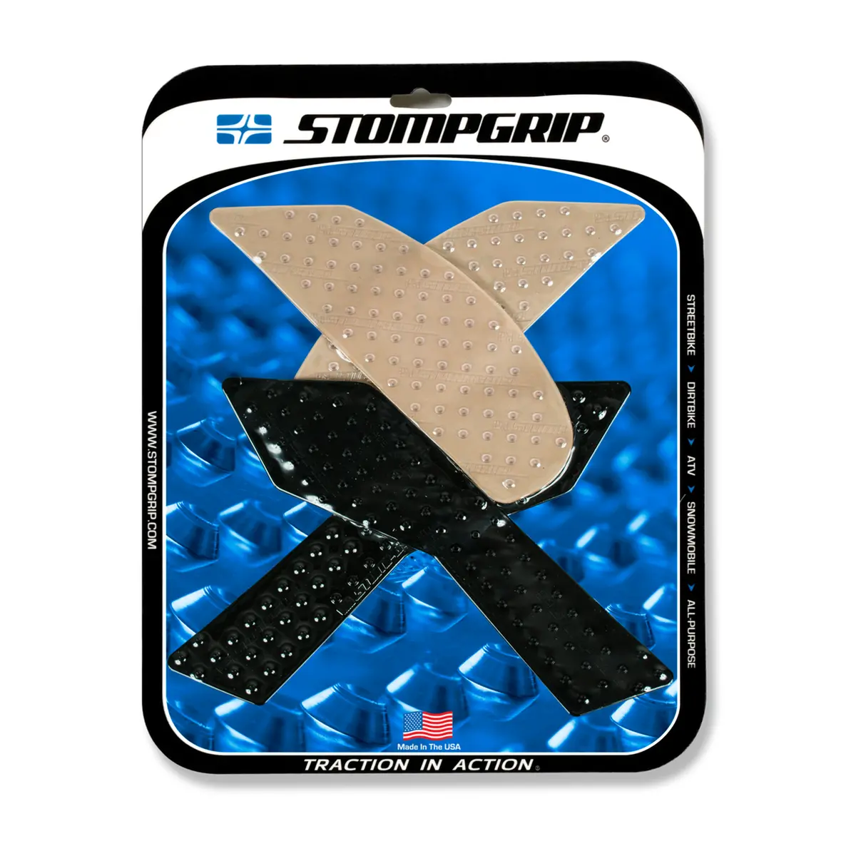 Stompgrip Volcano Tank Grips Clear/Black For Kawasaki Z900 Abs 17-19 1