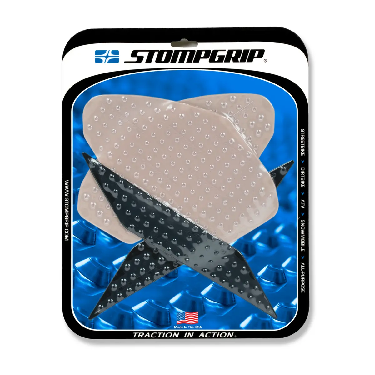 Stompgrip Volcano Tank Grips Clear For Kawasaki Ninja 400 Abs 18-19/Ninja 400 Krt Edition 18-19 1
