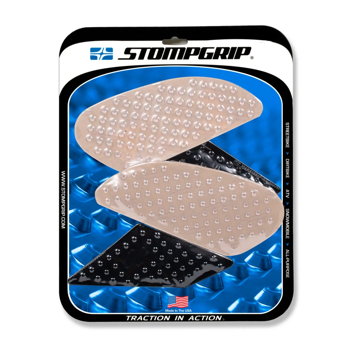 Stompgrip Volcano Tank Grips Clear For Honda Cb500f 19/Cbr500r 19 1