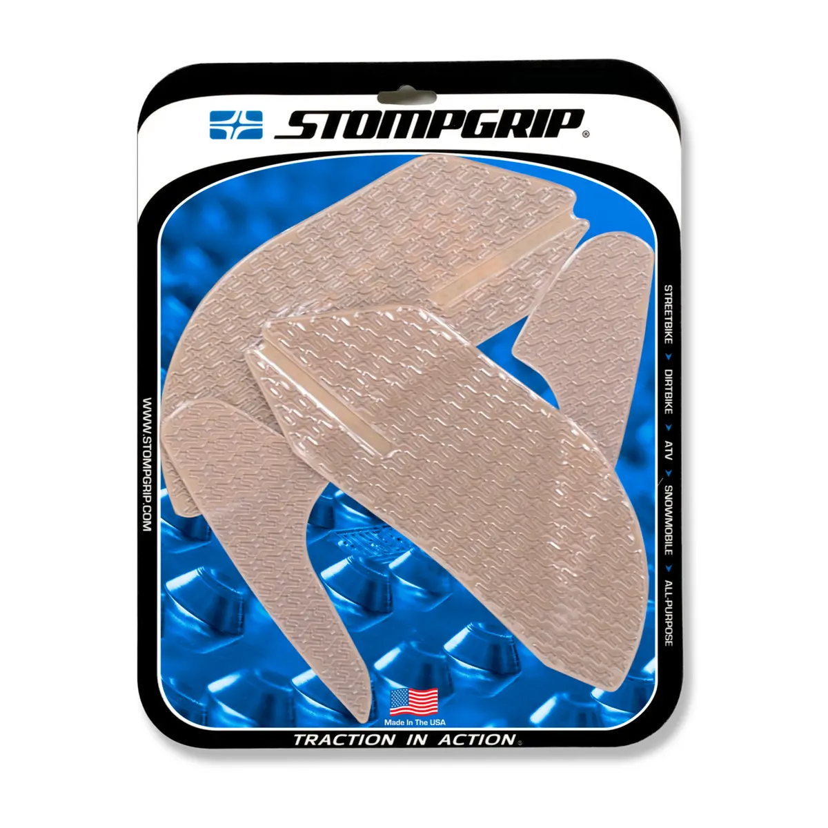 Stompgrip Icon Tank Grips Clear For Ducati 1199 Panigale/Superlaggera/1299 Panigale S/R Fe/Panigale R/959 Panigale/Corse/899 Panigale 1