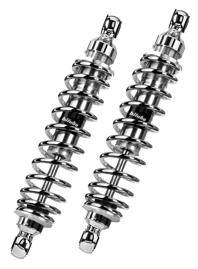 Bitubo Wmb53 - Rear Twin Shocks - Chrome Spring [Adjustable: Preload] 1