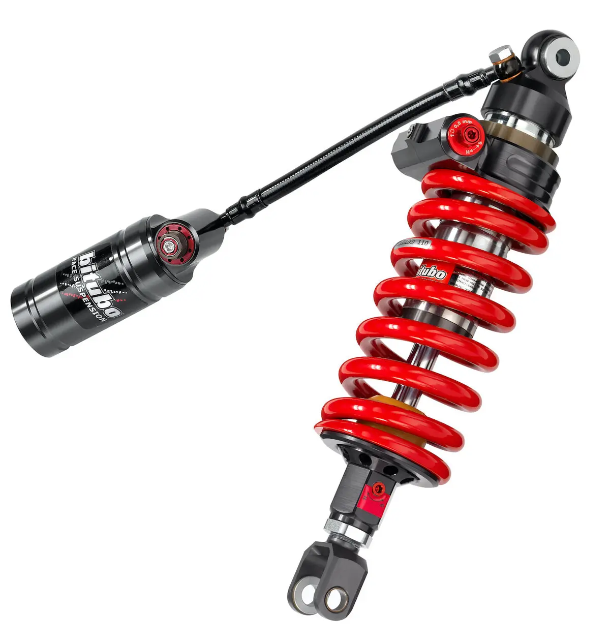 Bitubo Clu31v2 - Rear Mono Shock - Red Spring [Adjustable: Preload, Rebound, High & Low Compression] 1