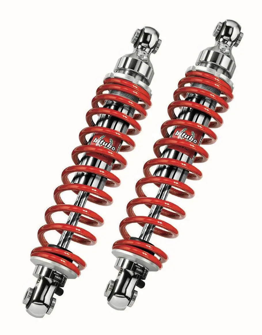 Bitubo Wme01 - Rear Twin Shocks - Red Spring [Adjustable: Preload, Rebound] 1