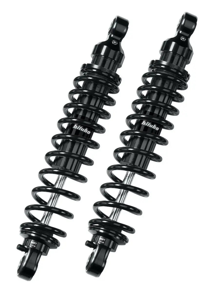 Bitubo Wme42v2 - Rear Twin Shocks - Black Spring [Adjustable: Preload, Rebound] 1