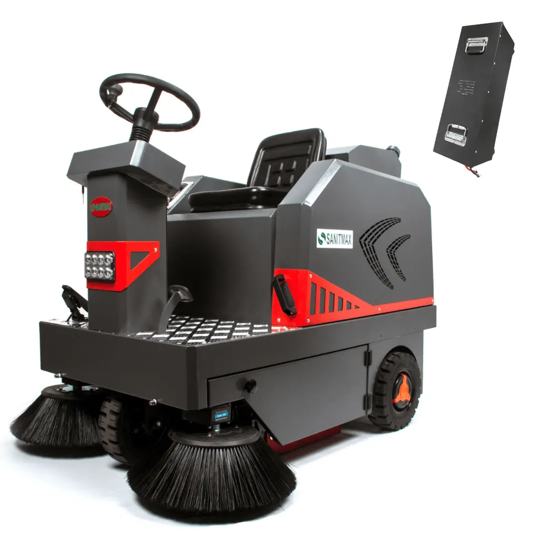 49" Ride-On Industrial Floor Sweeper Sm1250+,  69000 Sqft/H, 3.5 Hr Fast Charging Lithium Battery 1