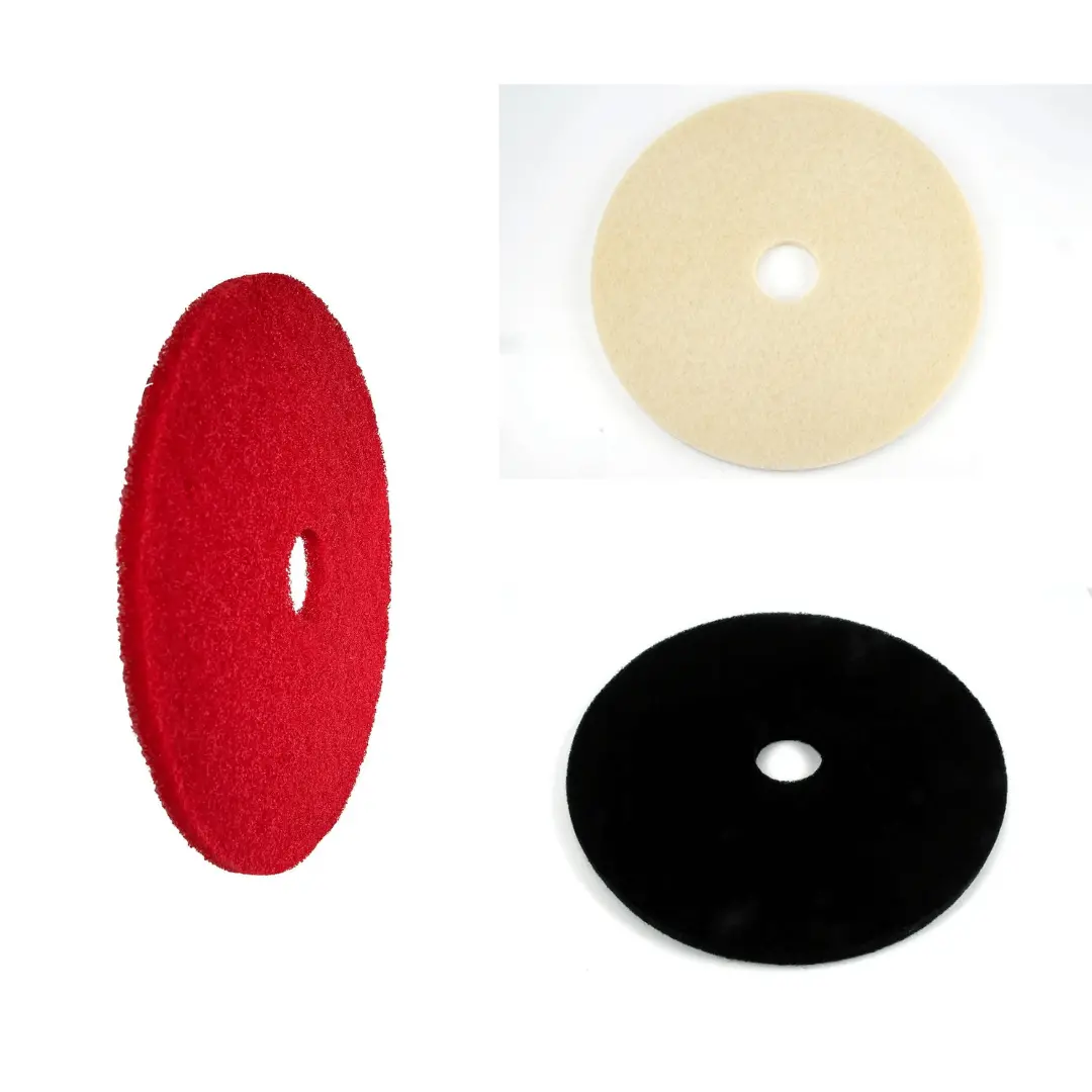 22" Burnishing Pad (Pack Of 5) For Floor Scrubber Dryer Machines, White, Red And Black 1