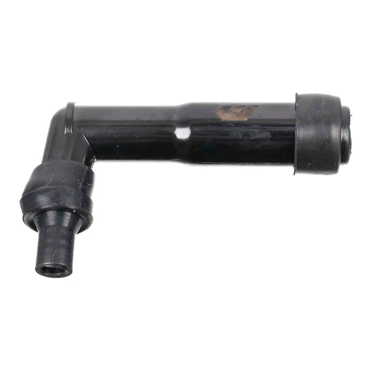 Whites Spark Plug Cap - Replaces Xb05f - Long Right Angle - Black 2