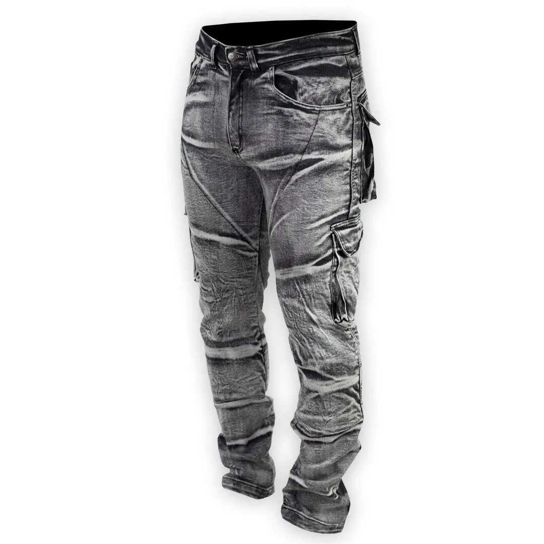 Shark Mens Distressed Super Stretch Protective Cargos 1