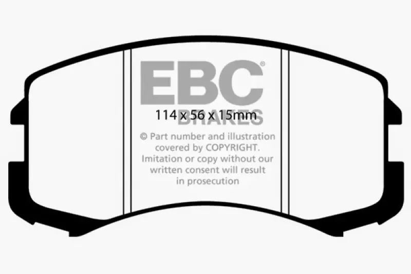 Ebc Yellowstuff Front Brake Pads – Performance Compound For 2002–2005 Mitsubishi Lancer Es 2.0L 1