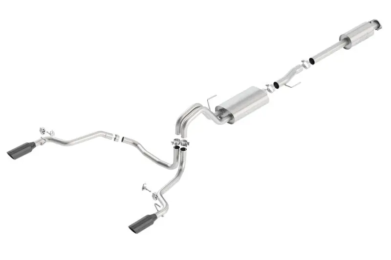 Borla S-Type Cat-Back Exhaust System For 2015–2017 Ford F-150 – Rear Exit, Compatible With 2.7L Ecoboost, 3.5L Ecoboost, And 5.0L V8 Engines 1