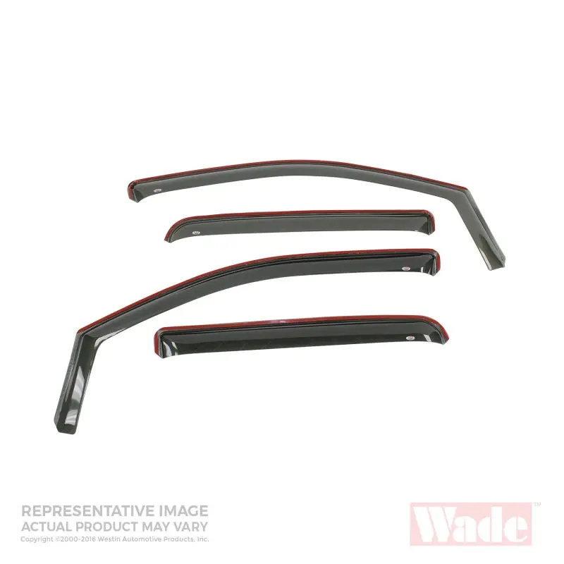 Westin Wade-In-Channel Wind Deflector For 2007–2018 Toyota Tundra Crewmax – Smoke Finish, 4-Piece Set 1