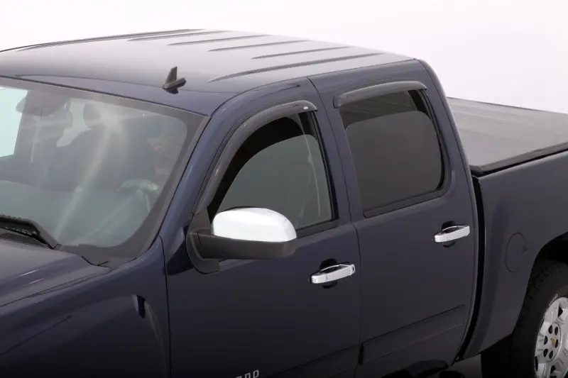 Avs Smoke Window Deflectors – Outside-Mount Vent Visors For 2007–2013 Chevrolet Silverado 1500 Extended Cab (4-Piece Set) 1