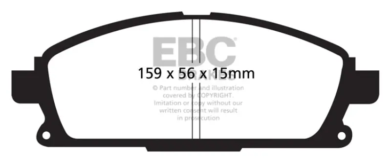 Ebc Ultimax2 Front Brake Pads For 2001 Infiniti Q45 (4.1L V8) 1