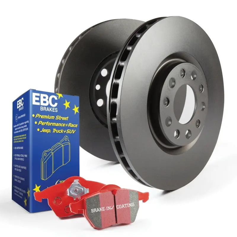 Ebc S12 Brake Kit — Redstuff Performance Pads + Rk Drilled & Slotted Rotors 1
