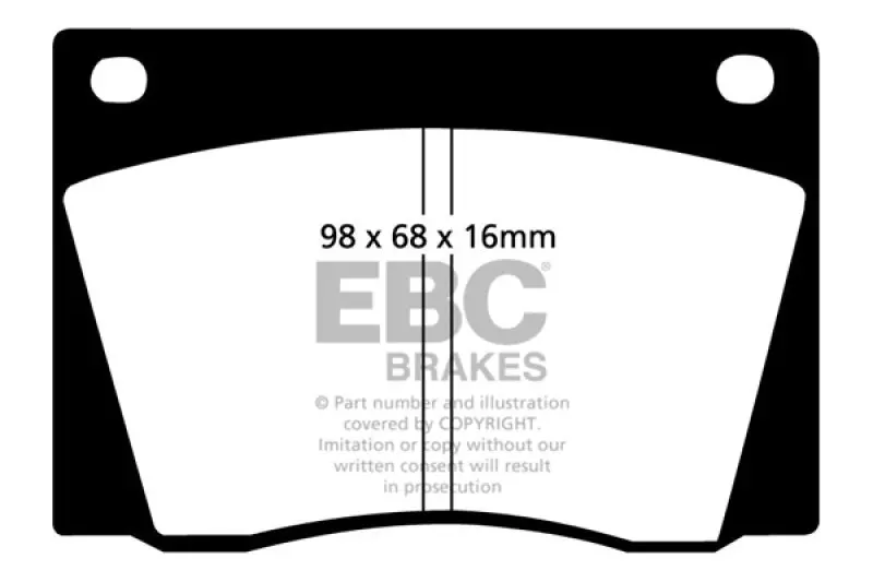 Ebc Greenstuff Front Brake Pads For 1967–1974 Ac Cobra 428 (7.0L V8) 1
