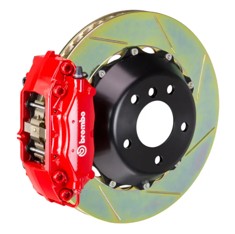 Brembo Gt Big Brake Kit For 2000–2006 Bmw X5 E53 – Rear, 4-Piston Calipers, Slotted 345X28Mm Two-Piece Rotors, Red Finish 1