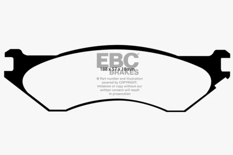 Ebc Greenstuff Rear Brake Pads For 2006–2011 Dodge Ram 1500 Mega Cab (2Wd) 1