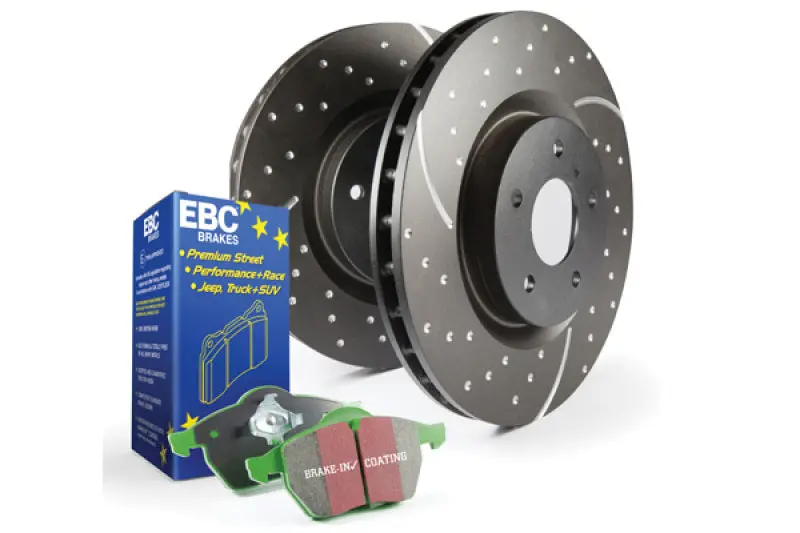Ebc S10 Brake Kit: Greenstuff Ceramic Pads & Gd Slotted Rotors 1